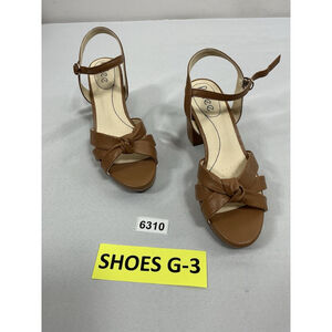 Womans Ruiee Strappy Platform Sandals 9 Brown Open Toe Buckle Block Heel